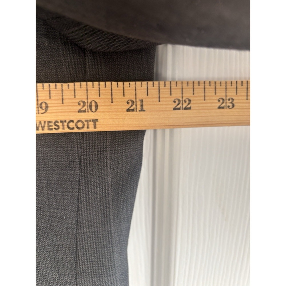 Stafford Men's 48L Gray Windowpane Sport Coat Blazer Jacket Wool Blend Classic - Picture 5 of 14